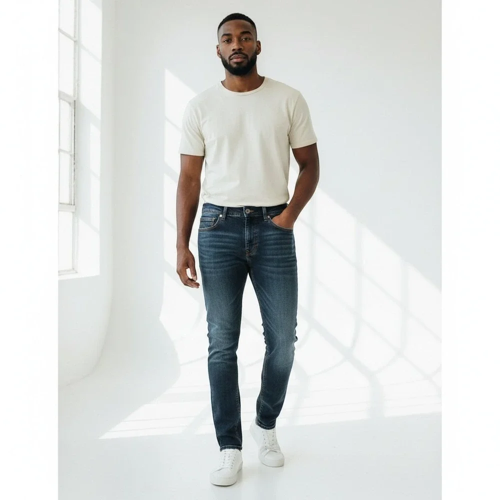 True Religion Rocco Relaxed Skinny Jeans Dark Wash Mens 28 49989-00